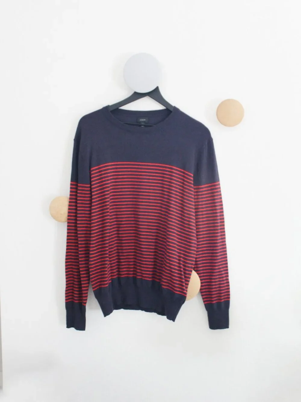 J. Crew Red & Blue Stripes Lightweight Sweater / Pullover - Size Medium